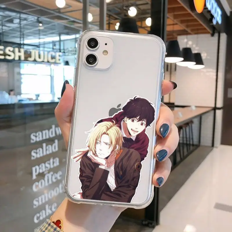 

Banana Fish Anime Phone Case Transparent for iPhone 11 12 mini pro XS MAX 8 7 6 6S Plus X 5S SE 2020 XR