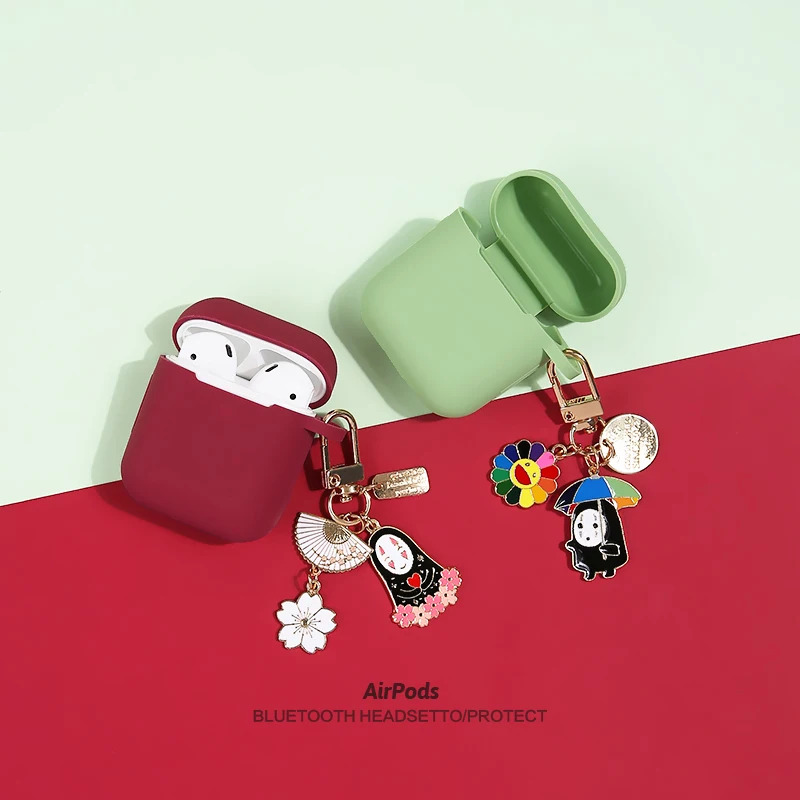 Милый мультфильм Studio Ghibli Унесенные призраками чехлы для наушников для Apple Airpods 1/2 силиконовый защитный чехол для наушников Sk