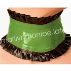 Латексный чистый резиновый кружевной зеленый воротник черного цвета стильные аксессуары 0,45 мм