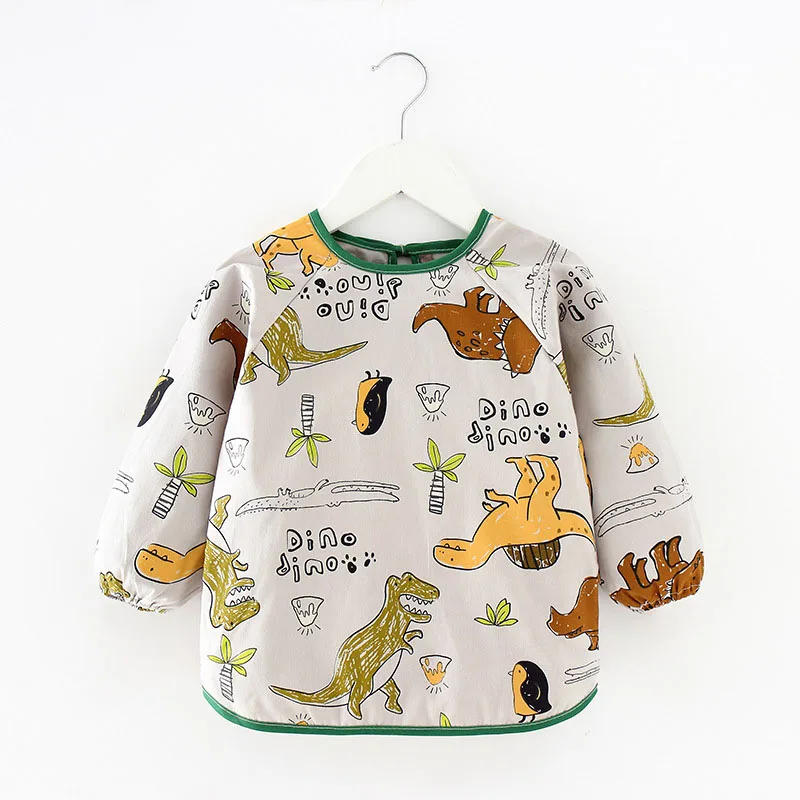 New Arrive Cute Baby Waterproof Long Sleeve Apron Children Feeding Smock Bib Burp Clothes Soft Eat Toddler Clothing AXP042 | Детская
