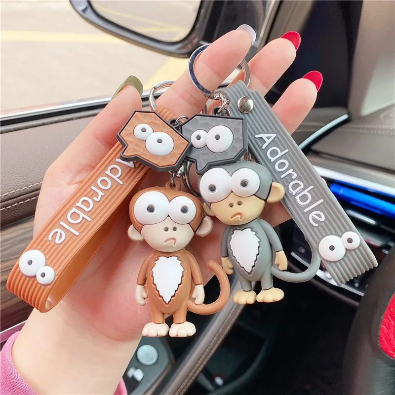 Новинка 2021 мультяшный милый брелок для ключей в виде маленькой обезьянки мужчин