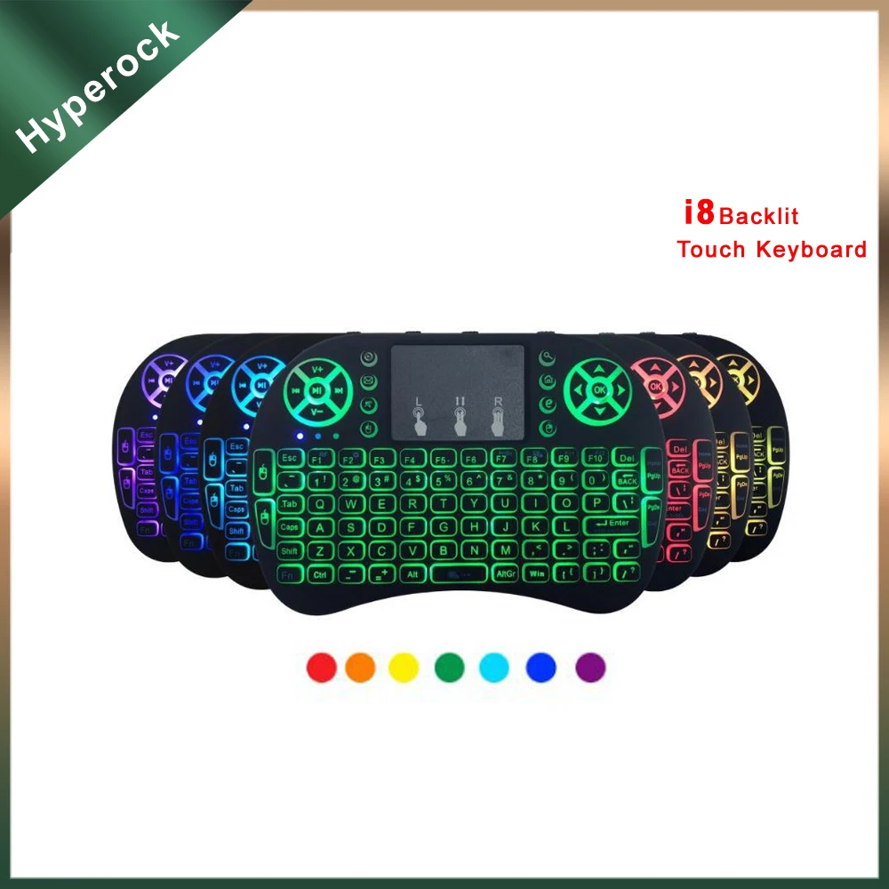 Смарт-пульт дистанционного управления 2 4G беспроводная воздушная мышь 7 цветов