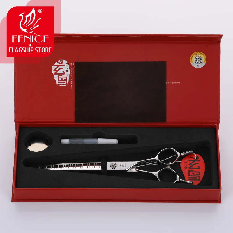 7-дюймовые ножницы для груминга домашних питомцев Fenice Bichon Teddy dog без следов