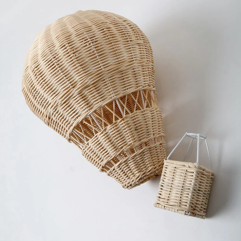 Hand-Woven Rattan Hot Air Balloon Children's Room Wall Decoration Bohemian Nursery Photo Props | Электроника