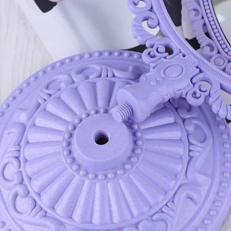 2 стороны в форме сердца зеркало для макияжа вращающийся стол стойка компактное