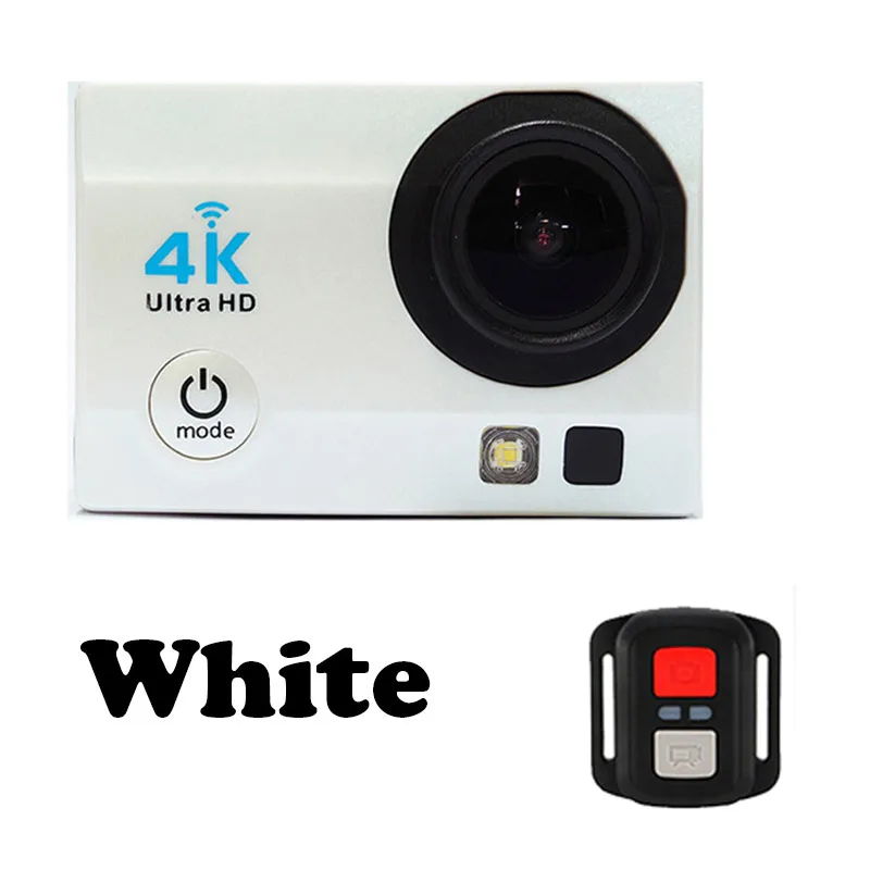 White Remote Control Gszsmm экшн-камера 1080P Wifi, водонепроницаемая камера для дайвинга, серфинга, езды на велосипеде, мотоцикле, подводной 4 K, Спортивная камера - Цвет: White Remote Control