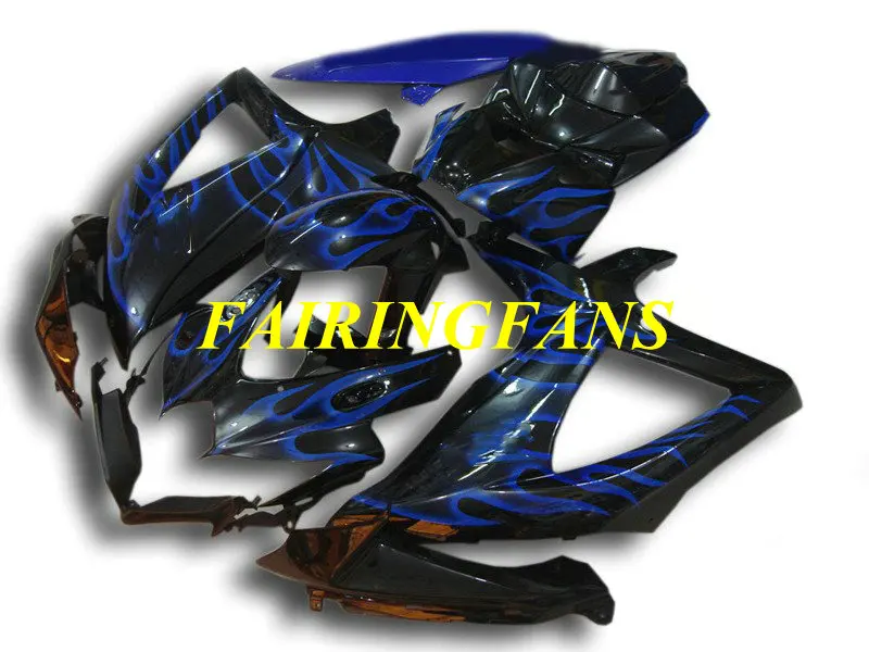 Литья под давлением обтекатель комплект для GSXR600 750 K8 08 09 GSXR 600 GSXR750 2008 2009 черно
