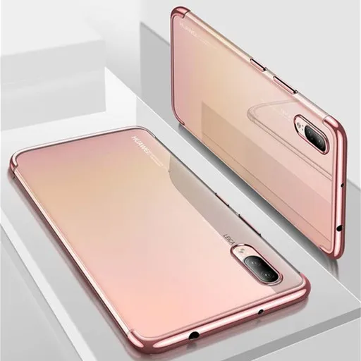 Розовый Прозрачный Мягкий ТПУ чехол для телефона Huawei Honor 20Pro 9 10 lite 7X 8C 8X lite P30 P20 lite P Smart силиконовый чехол - Цвет: Розовый