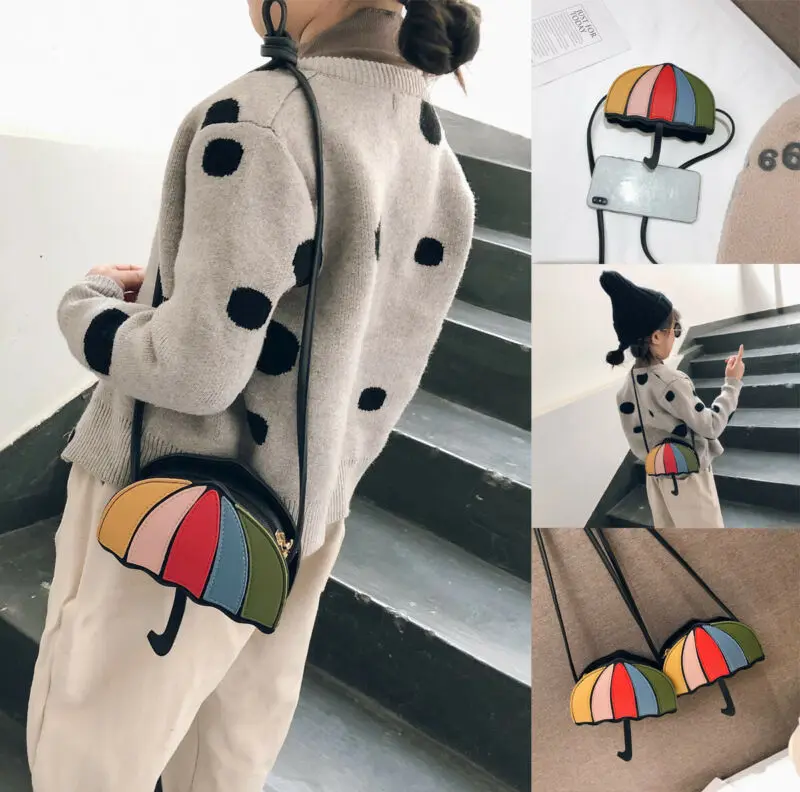 Сумка мессенджер через плечо супермилая Детская сумка с зонтиком миниатюрная