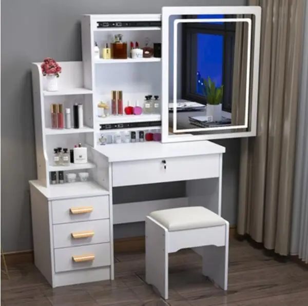 

Dressing table bedroom modern minimalist net red dressing table multifunctional household storage cabinet one makeup table