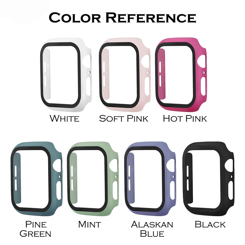 Стеклянный бампер для apple watch series 5 4 3 2 чехол iwatch с закаленным стеклом фоторемешок