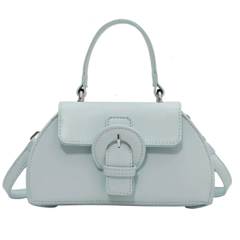 

Fashion Ladies Solid Color Shoulder Bags 2021 Summer New All-Match Handbags High Quality PU Leather Retro Simple Messenger Bag