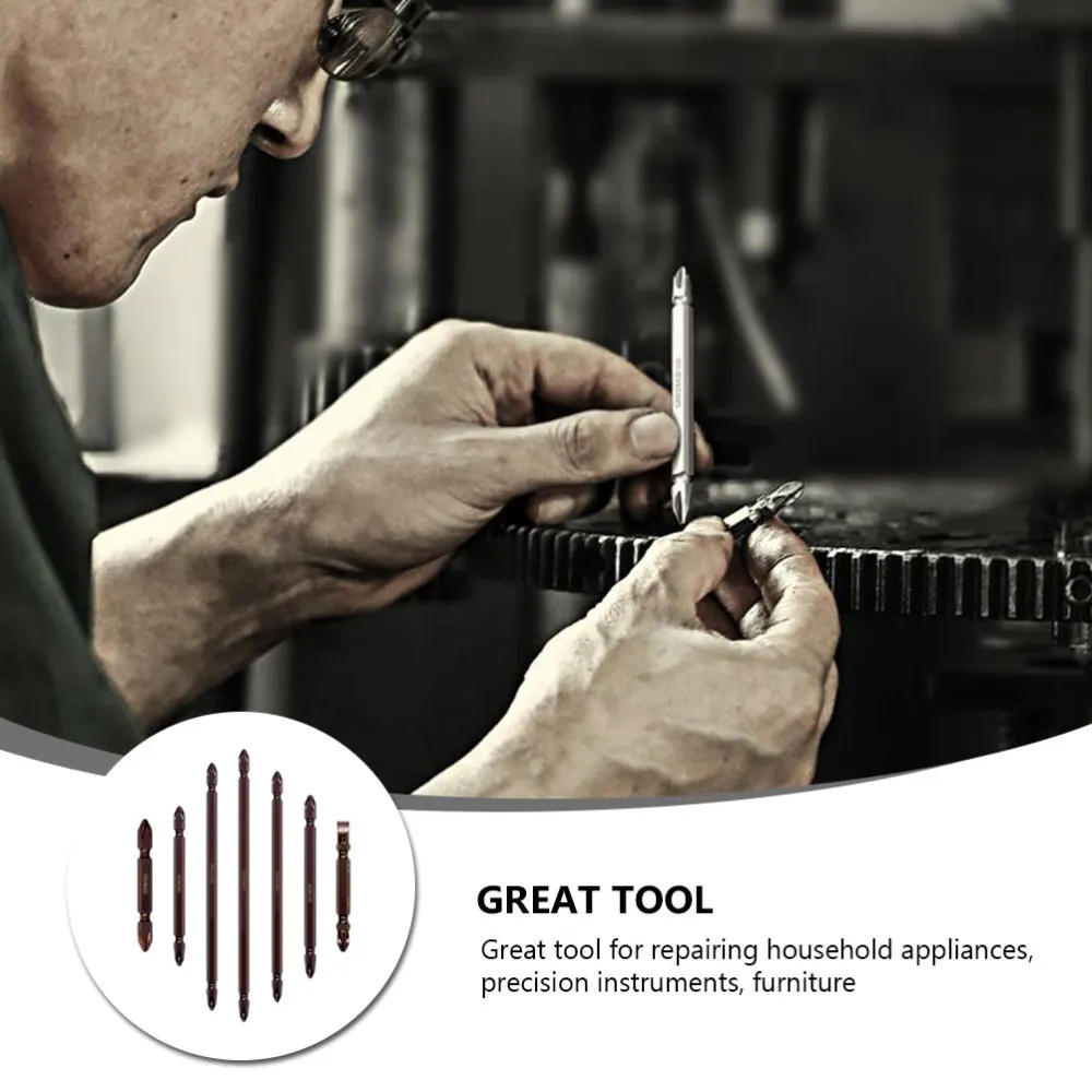 

1Set Magnetic Double-end Phillips Screwdriver Bit Alloy Steel Screw Driver Bit