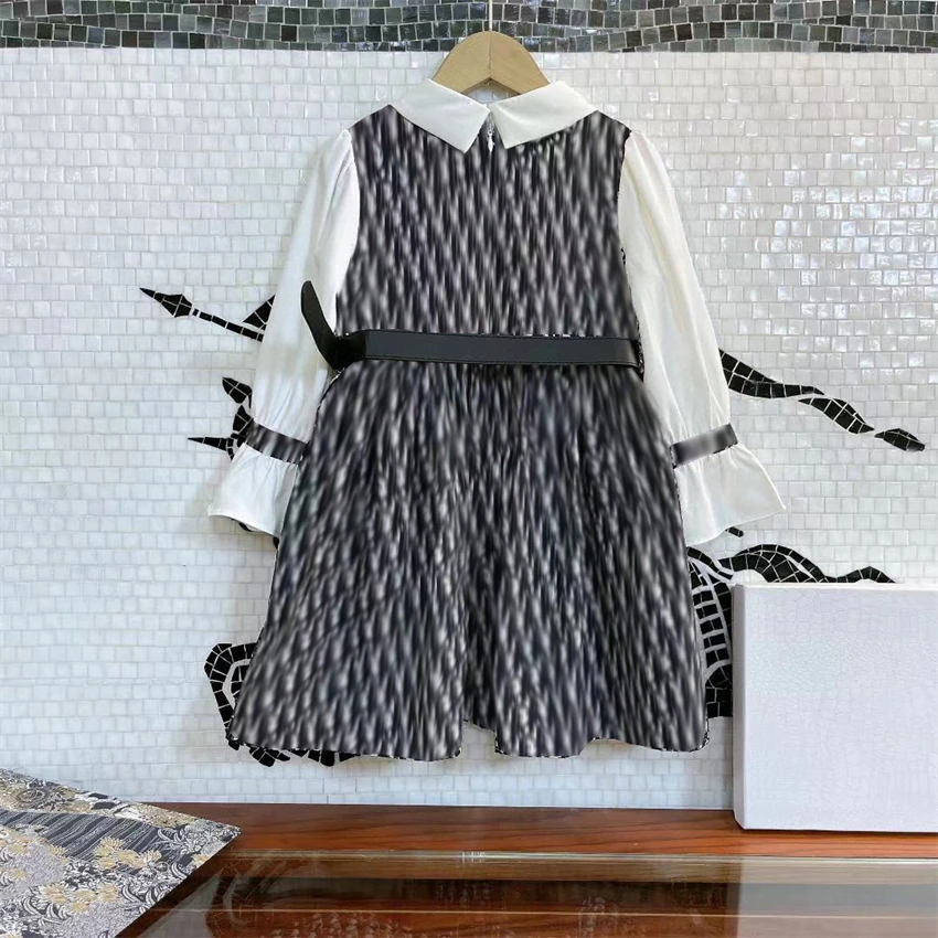 

New Kids Girls Print letters Dresses 2021 Autumn Fashion Princess One Piece Dress