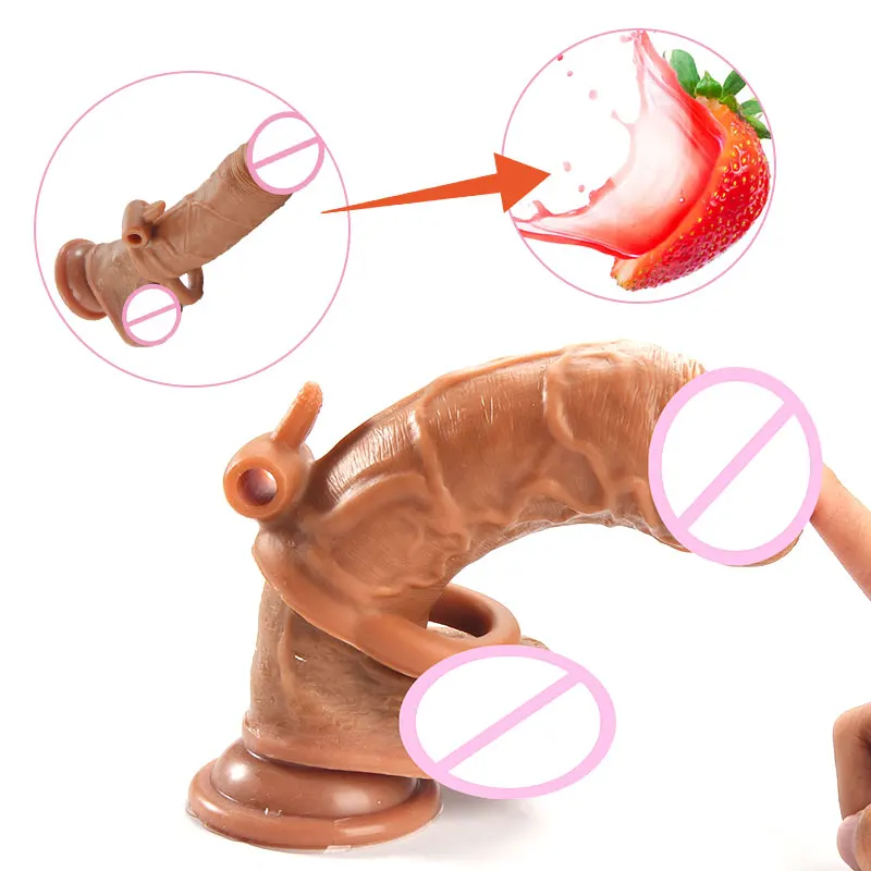 Фаллоимитатор увеличивающий Мужской пенис насадка на вибратор рост