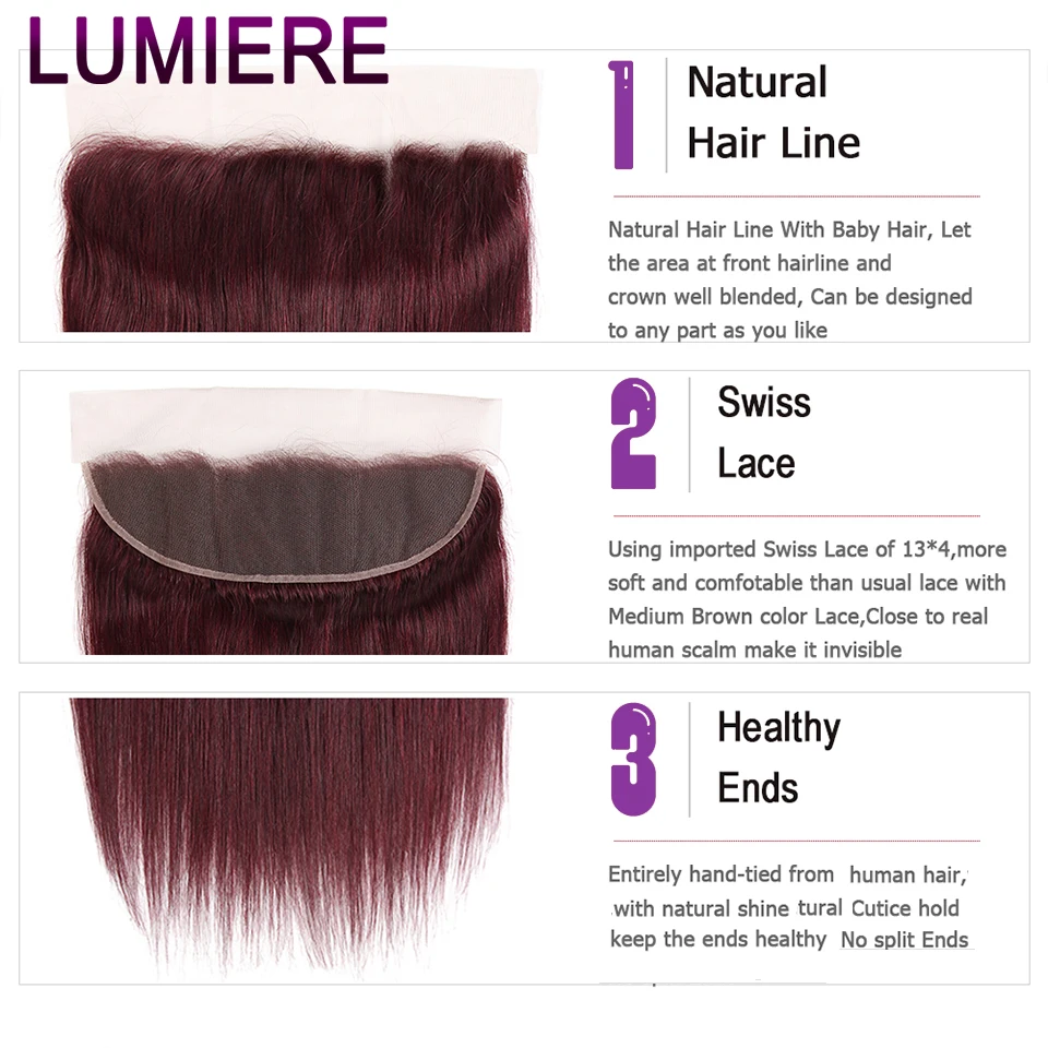Lumiere 613 прямая фронтальная 27 30 кружевная Фронтальная застежка 13*4