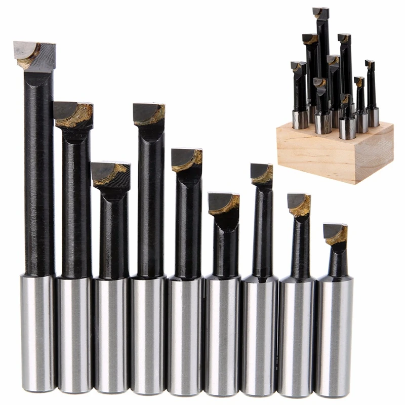 9 шт. прочный жесткий сплав хвостовик расточной штанги набор твердосплавных