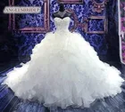 Роскошное милое Бальное Платье, Свадебные Платья с аппликацией, бисером, оборками, Vestidos de Novia, официальные свадебные платья