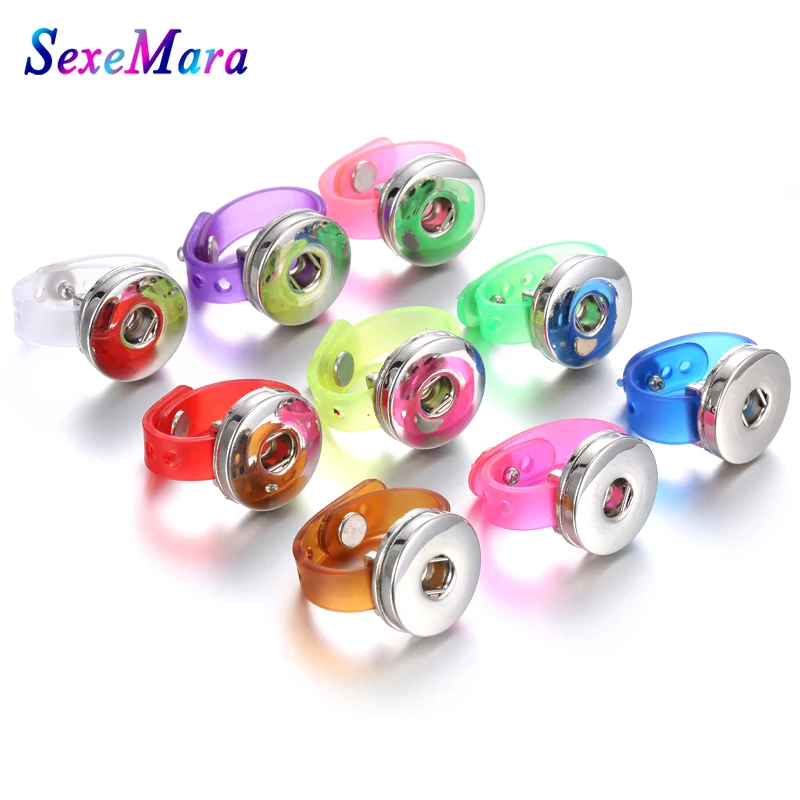 Новые стильные регулируемые силиконовые кнопки пружинные кольца для женщин