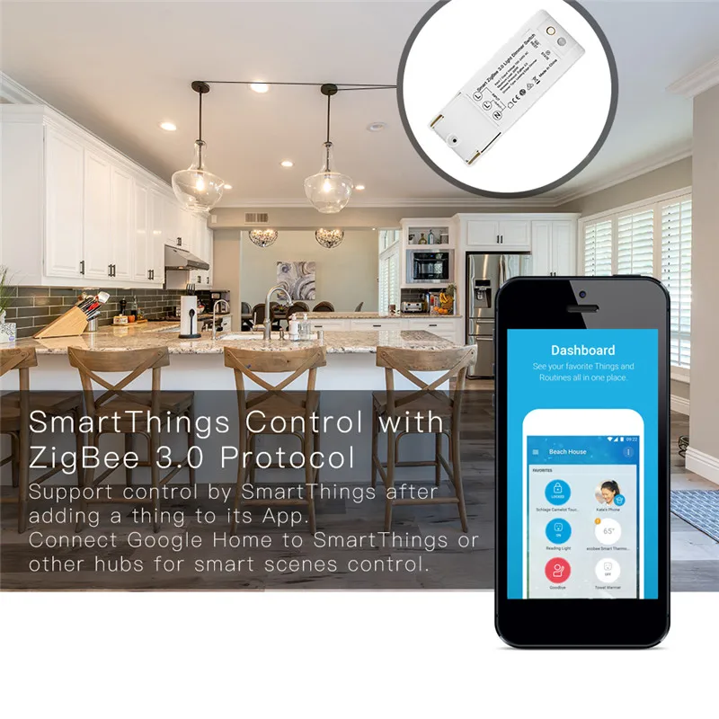 Смарт ZigBee 3 0 светильник Диммер контроллер для Echo Plus Wink Smartthings Hub система