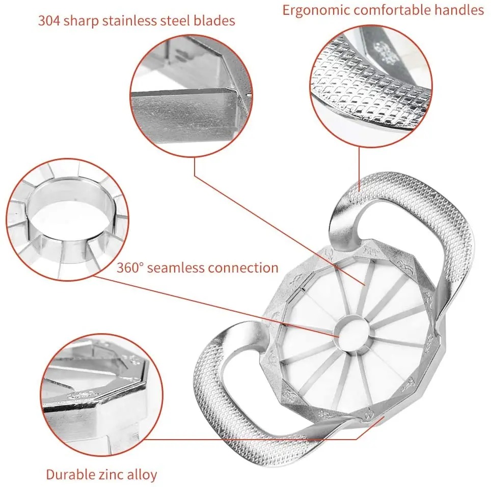 Нож для резки яблока 12 ломтиков из нержавеющей стали 5 вилок груши манго томатов