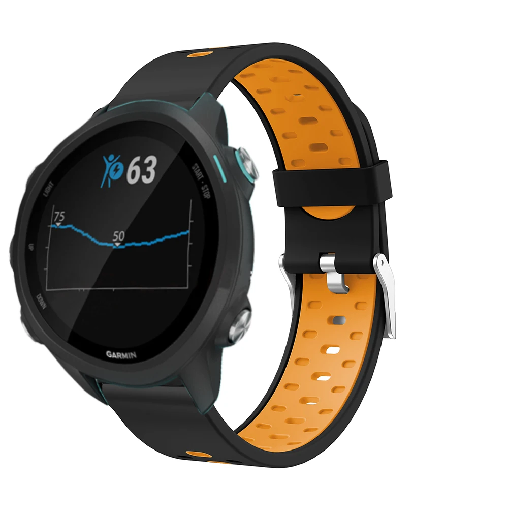 20 мм силиконовый ремешок для часов браслет для Garmin Forerunner 245 245M 645 умный ремешок для часов спортивный браслет для amazfit bip ремешок