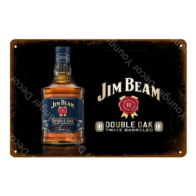 YD7225AI Jim Black Beer Jennessee виски винтажные металлические знаки Наклейка на стену для бара паба клуба человек пещера декоративные тарелки Олово плакат YI-067 - Цвет: YD7225AI