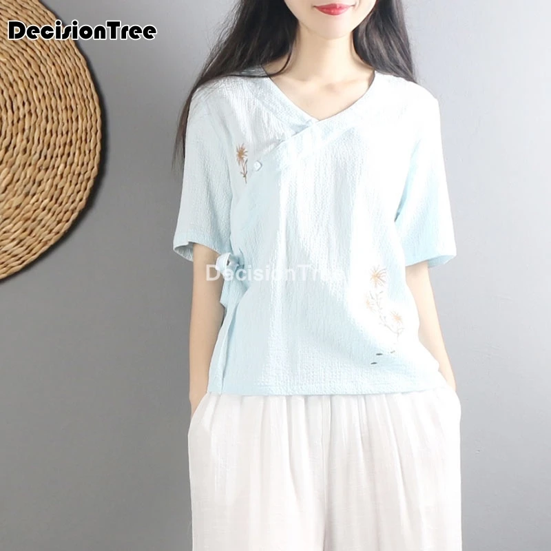 2021 Топ ханьфу в китайском стиле китайская рубашка традиционная Женская костюм