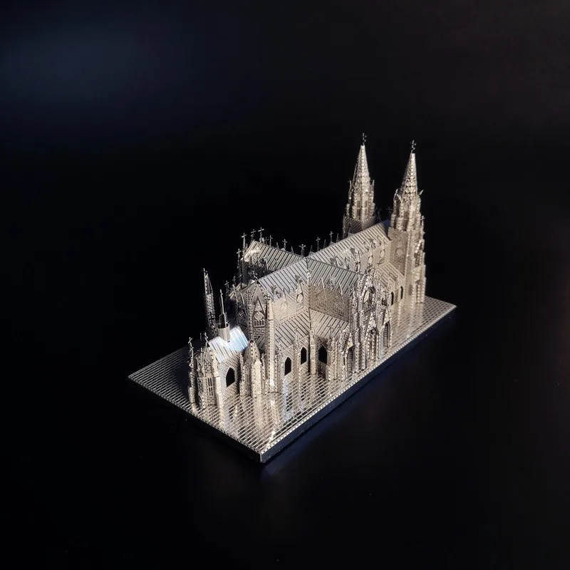 Модель Nanyuan, 3d головоломка для взрослых и детей, металлическая сборочная модель, модель собора Святого Патрика, лазерная резка, головоломка, креативные игрушки
