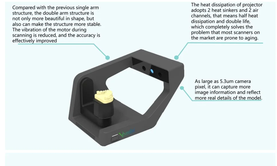 Vsmile автоматический 3D сканер для сканирования стоматологических моделей
