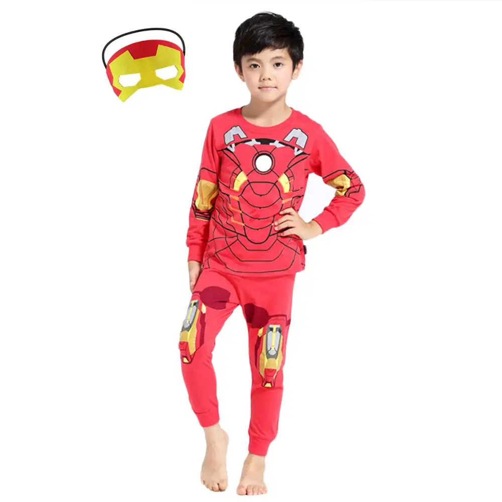 Пижама для мальчиков 7-12 лет в стиле аниме капитан америка - Цвет: Ironman