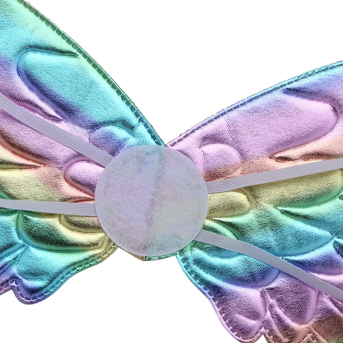 Девочки Блестящий металлический Крылья ангела для фотографии маскарадный