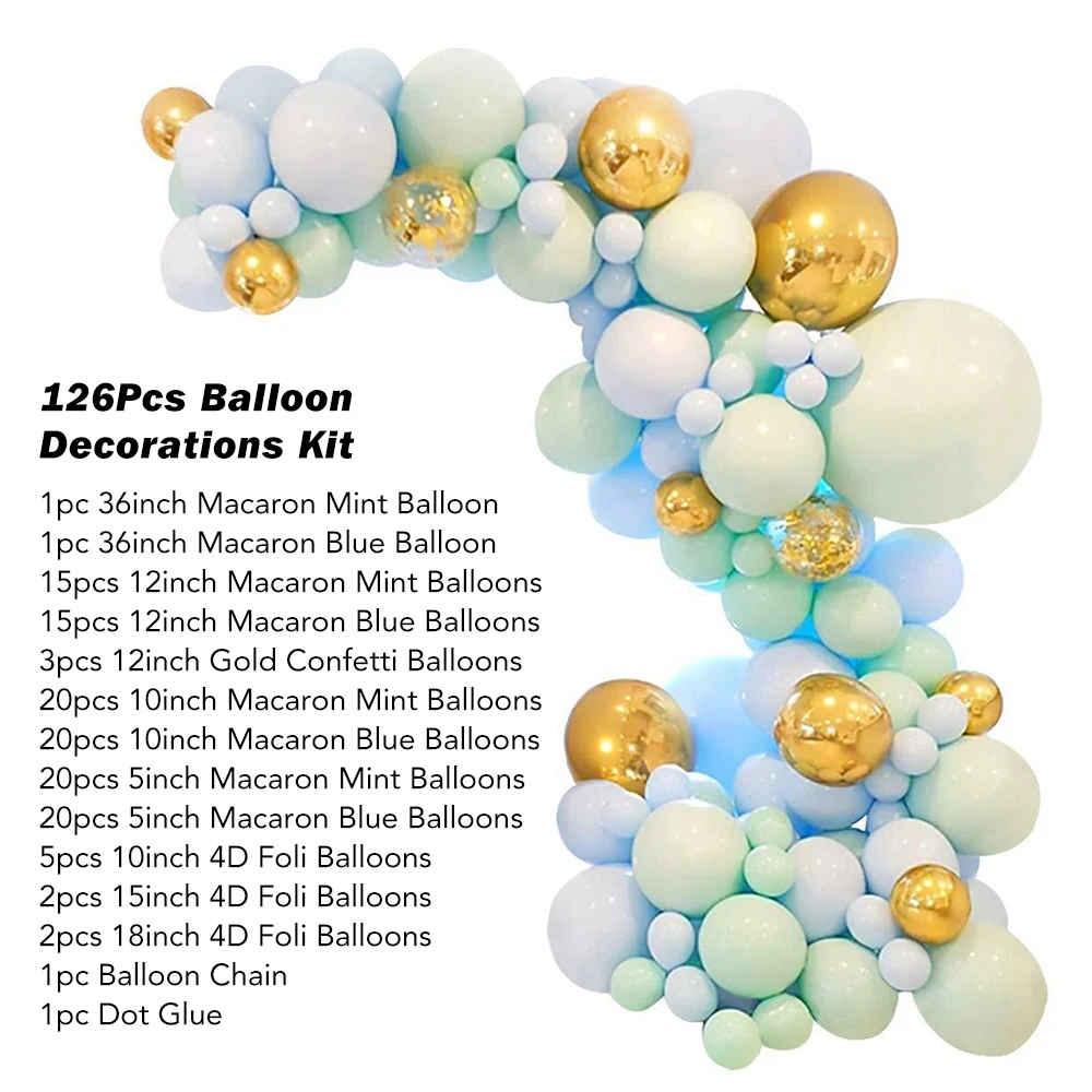

Balloons Kit 100/123/126/174pcs Macaron Latex Pastel Balloon Arch Garland Kit Baby Shower Wedding Birthday Party Decor