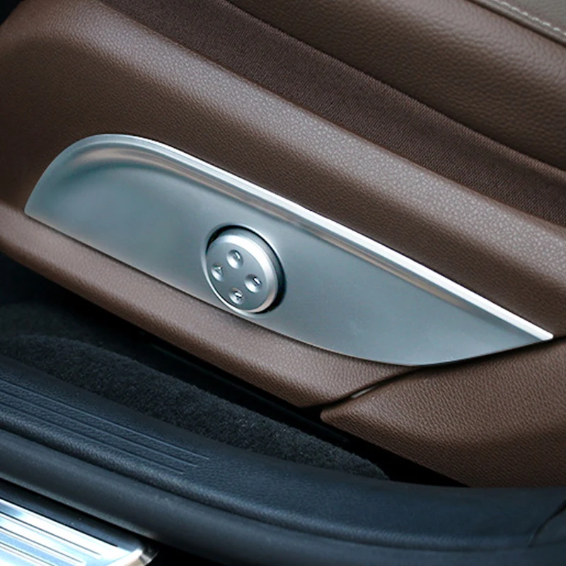 Автомобильный Стайлинг ABS Хромированная кнопка регулировки сиденья Крышка