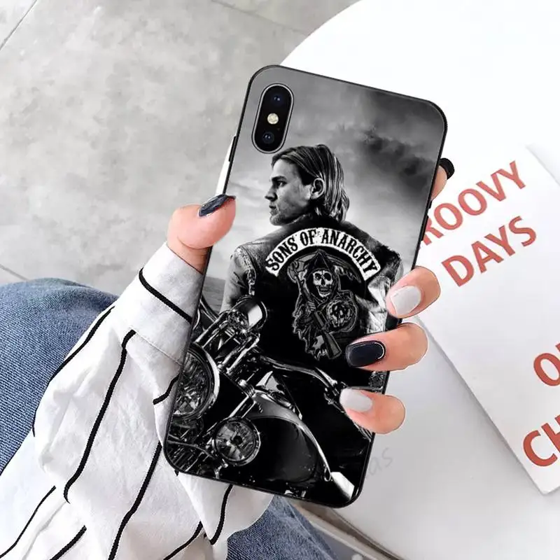 sons of anarchy USA TV Painted Phone Case For iphon 7 8 plus x xs xr 11 12 13 pro max mini coque shell funda hull