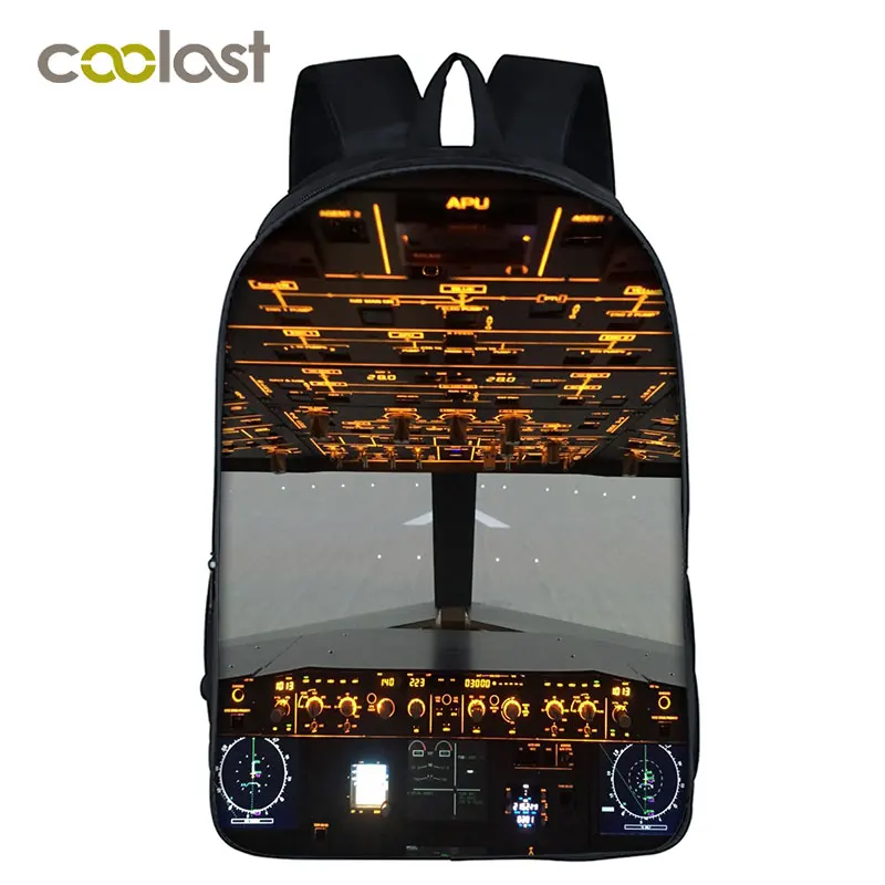 Рюкзак с принтом пилотов самолета для женщин и мужчин дорожные сумки ноутбука