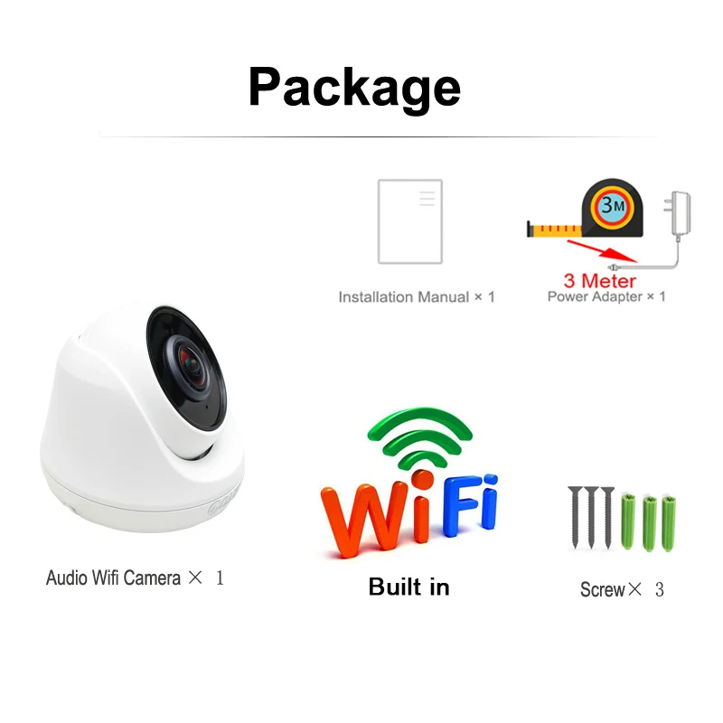 IP-камера JIENUO 5 МП панорамный вид Wi-Fi 128 ГГц | Безопасность и защита