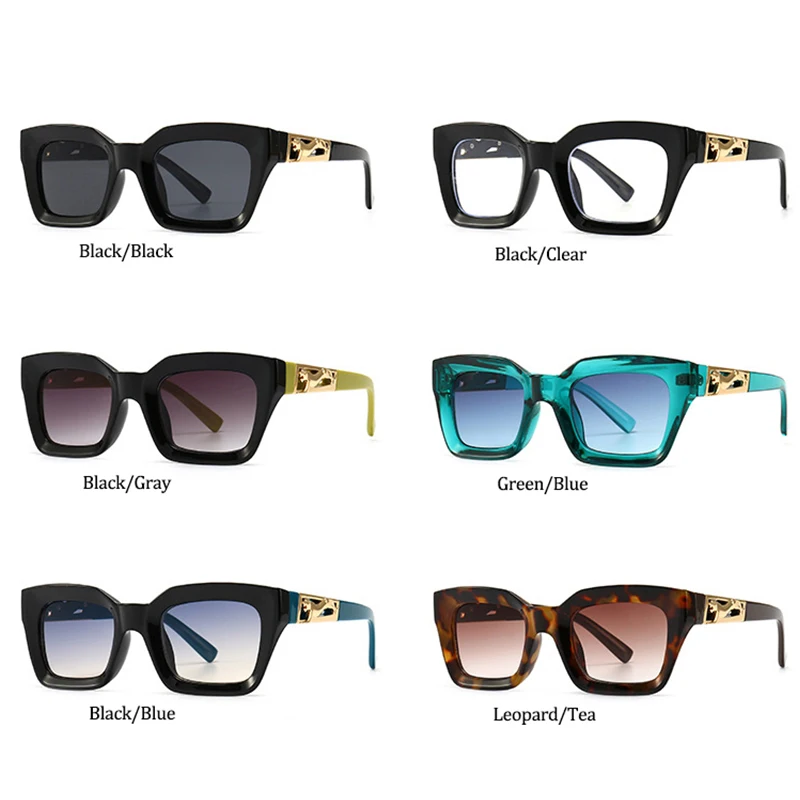 

Classic Square Glasses Women Trend Sunglasses Men 2020 Luxury Brand Metal Decoration Vintage Shades Woman Sun glasses Female