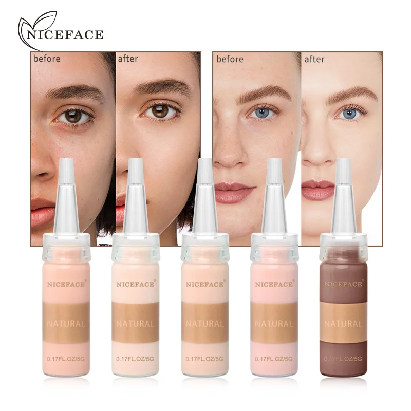 Niceface Жидкая Основа макияжа кожи Эволюция мягкое масло контроль лица макияж