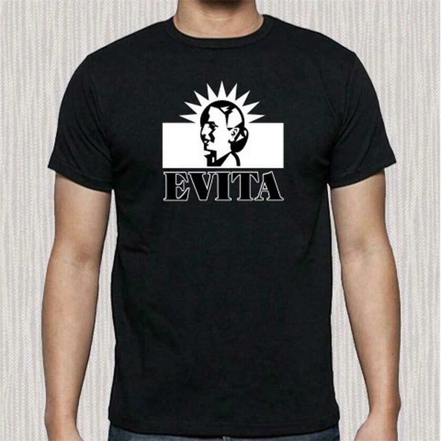 Новая Черная Мужская футболка с логотипом Эвита Бродвей и музыкального театра