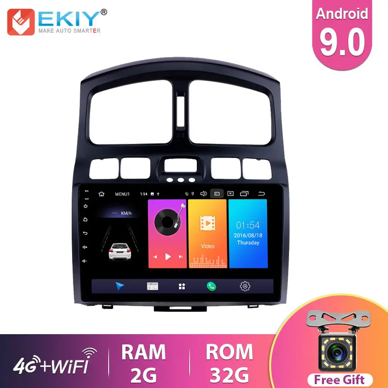 EKIY 9 ''IPS Android 0 Авторадио для Hyundai Classic Santa Fe 2005 2015 Автомобильный мультимедийный