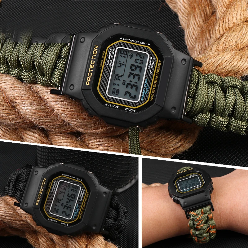 FOR CASIO G-SHOCK Small Box Series DW5600 GW-5610 Outdoor Umbrella Rope Modified Nylon Strap Men's Watch Accessories