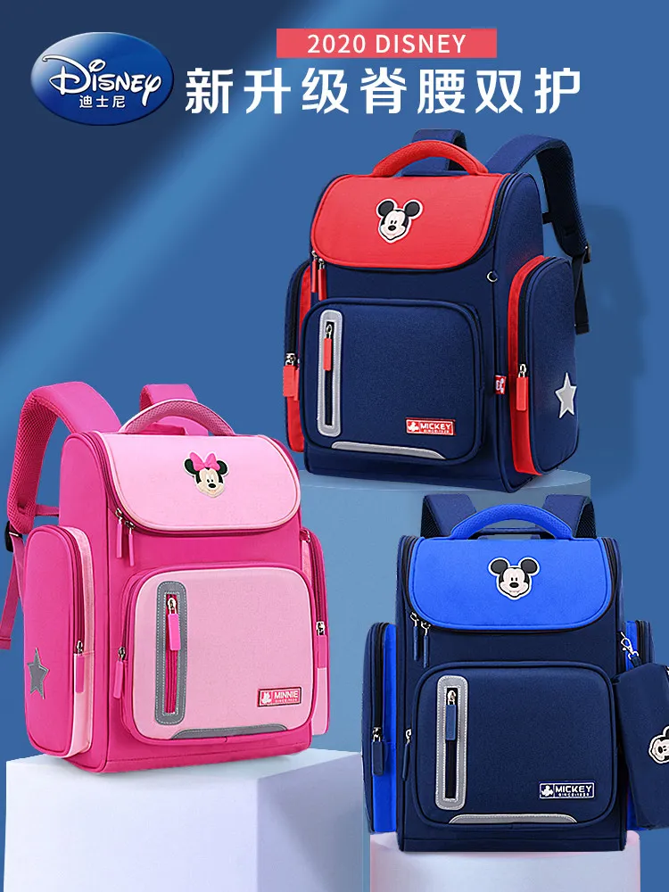 

Genuine Disney Children's Schoolbag Primary School Boys 1-3-4 Grade Girls Backpacks 6-12 Years Old Backpack Backpack