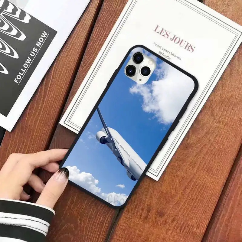 

Travel Aircraft airplane clouds Phone Case for iPhone 11 12 pro XS MAX 8 7 6 6S Plus X 5S SE 2020 XR