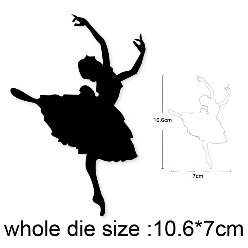 Ремесленные штампы Танцующая балерина металлические для сделай сам Скрапбукинг