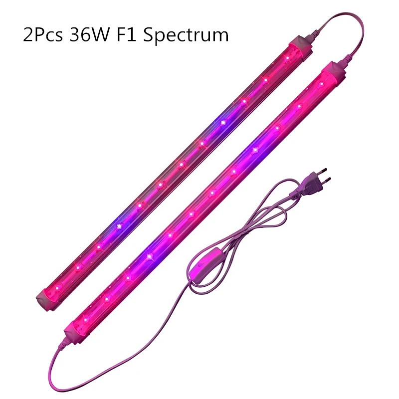 2Pcs 36W F1 Groleds светильник для растений светодиодный светильник для выращивания 36 Вт Фито лампы светодиодный светильник для выращивания полный лампы спектра для растений Фито Лампа цветок рассада Hro - Испускаемый цвет: 2Pcs 36W F1