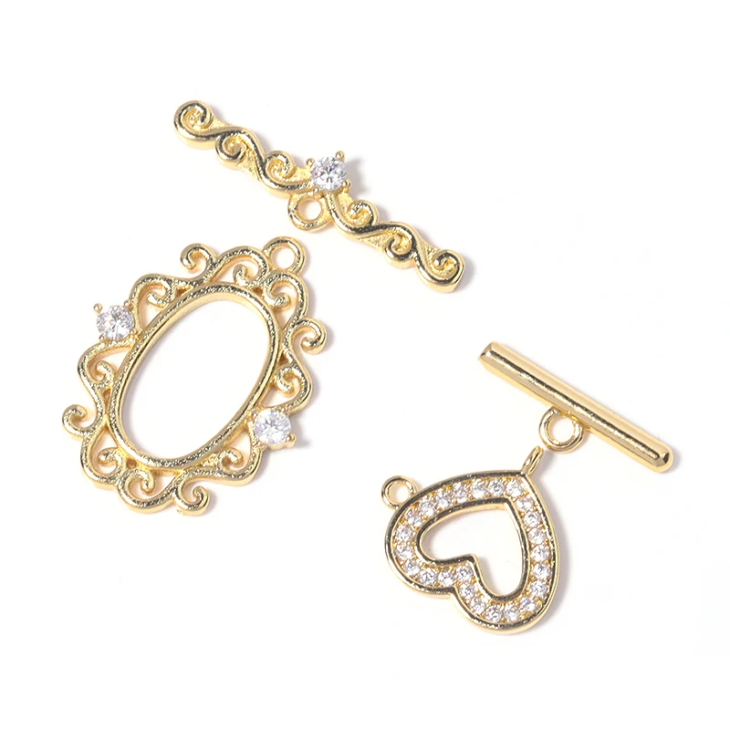 4 компл металлическое покрытие из настоящего золота OT застежками шарнирно