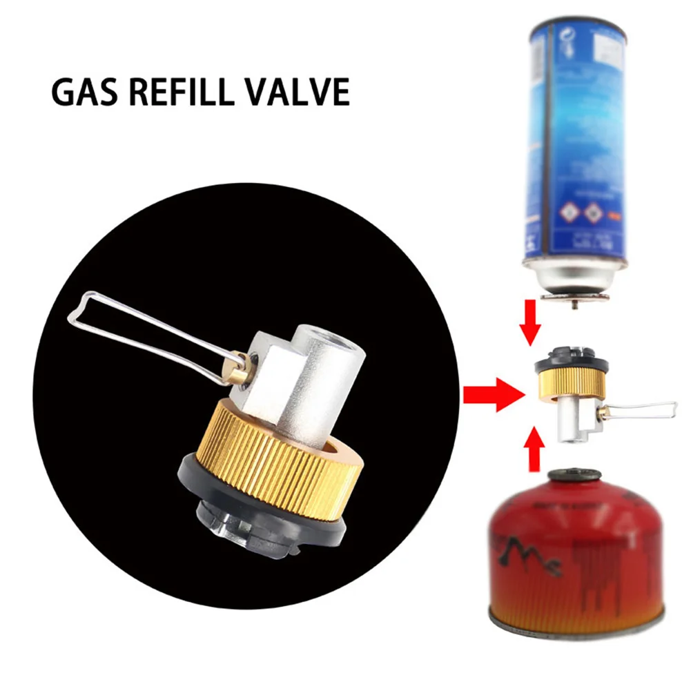 

1PC Copper Aluminum Alloy Charging Valve Conversion Head Of Outdoor Flat Type And Flat Gas Tank Inflation Device