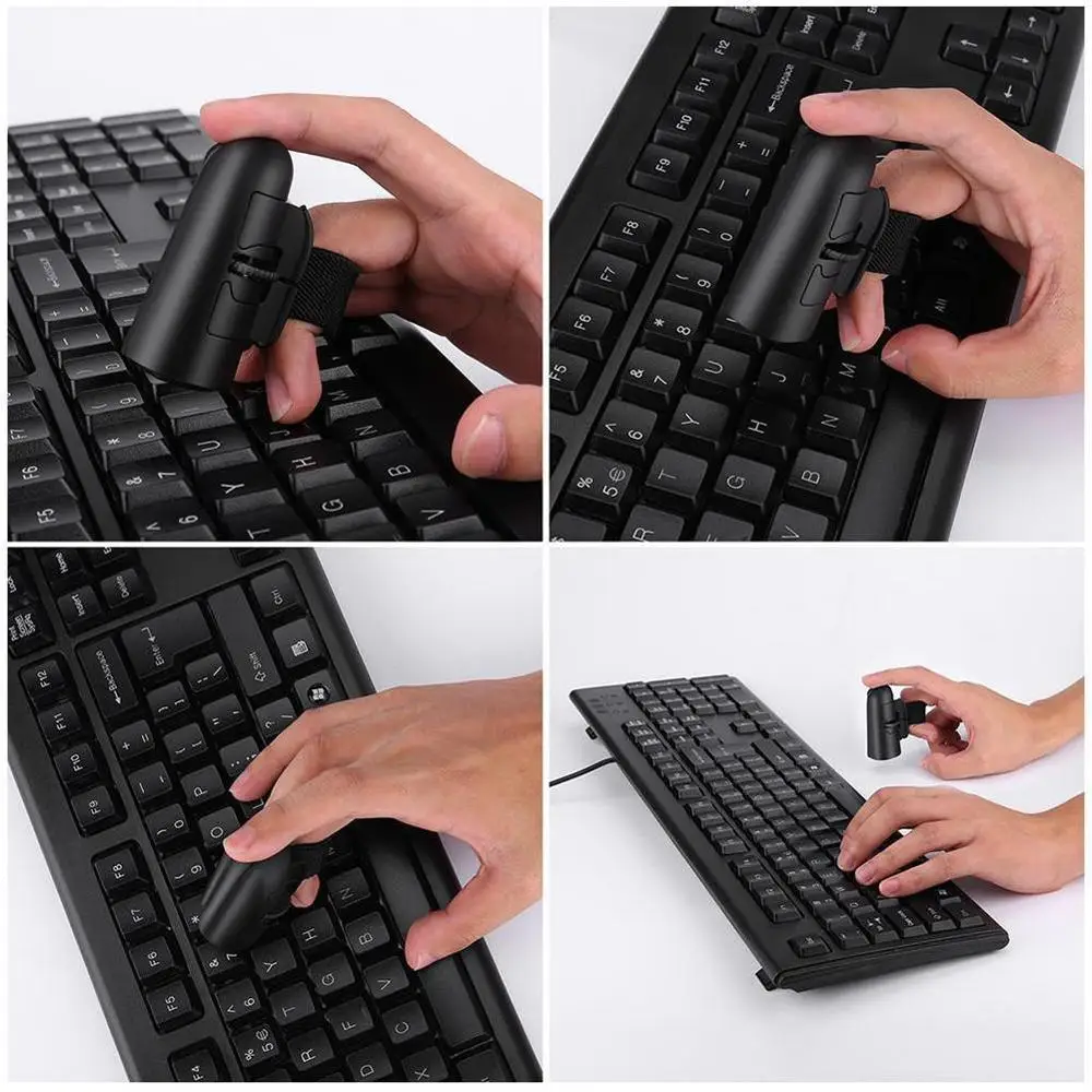 

Portable Mini Finger Mouse Creative 2.4GHz USB Wireless Finger Rings Optical Lazy Mouse 1200Dpi For PC Laptop Desktop