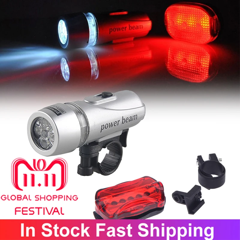 Серебряный 2 режима светодиодная передняя фара для велосипеда светильник 7 Режим